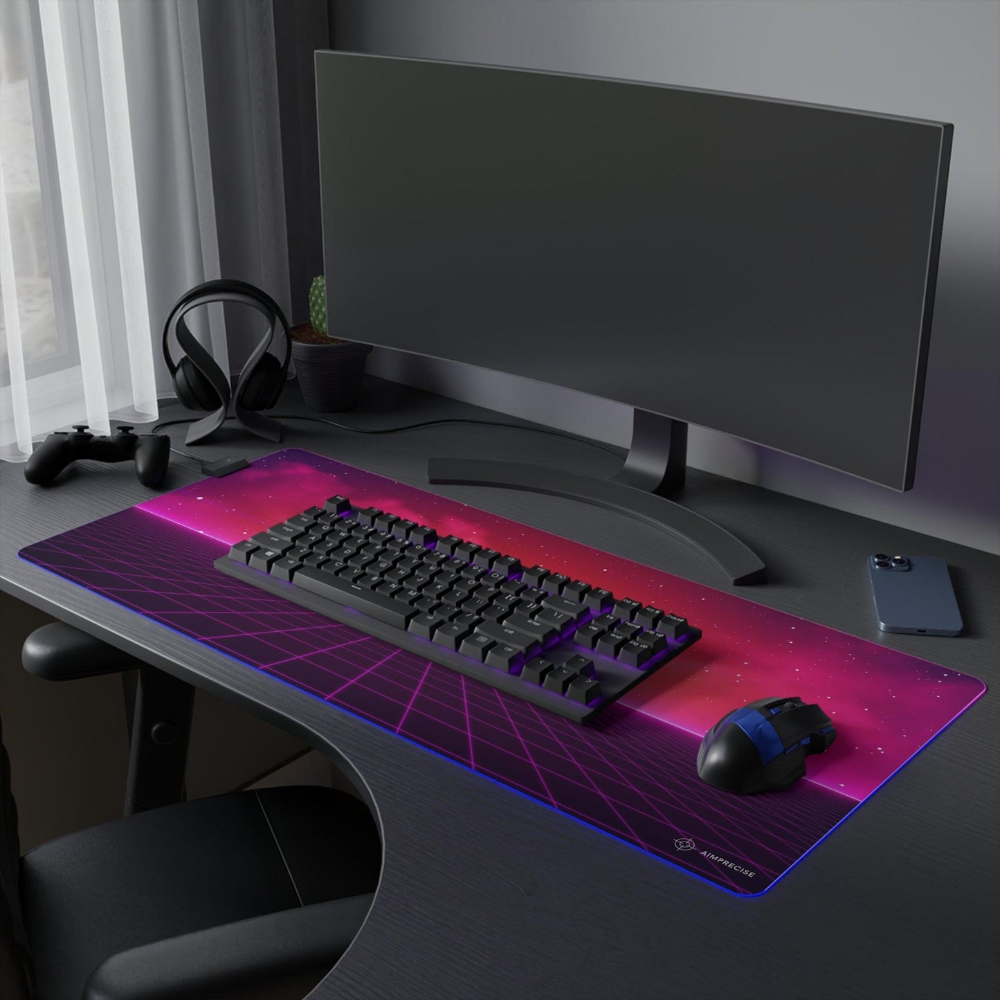 RGB LED Precision Gaming Mouse Pad - AimPrecise