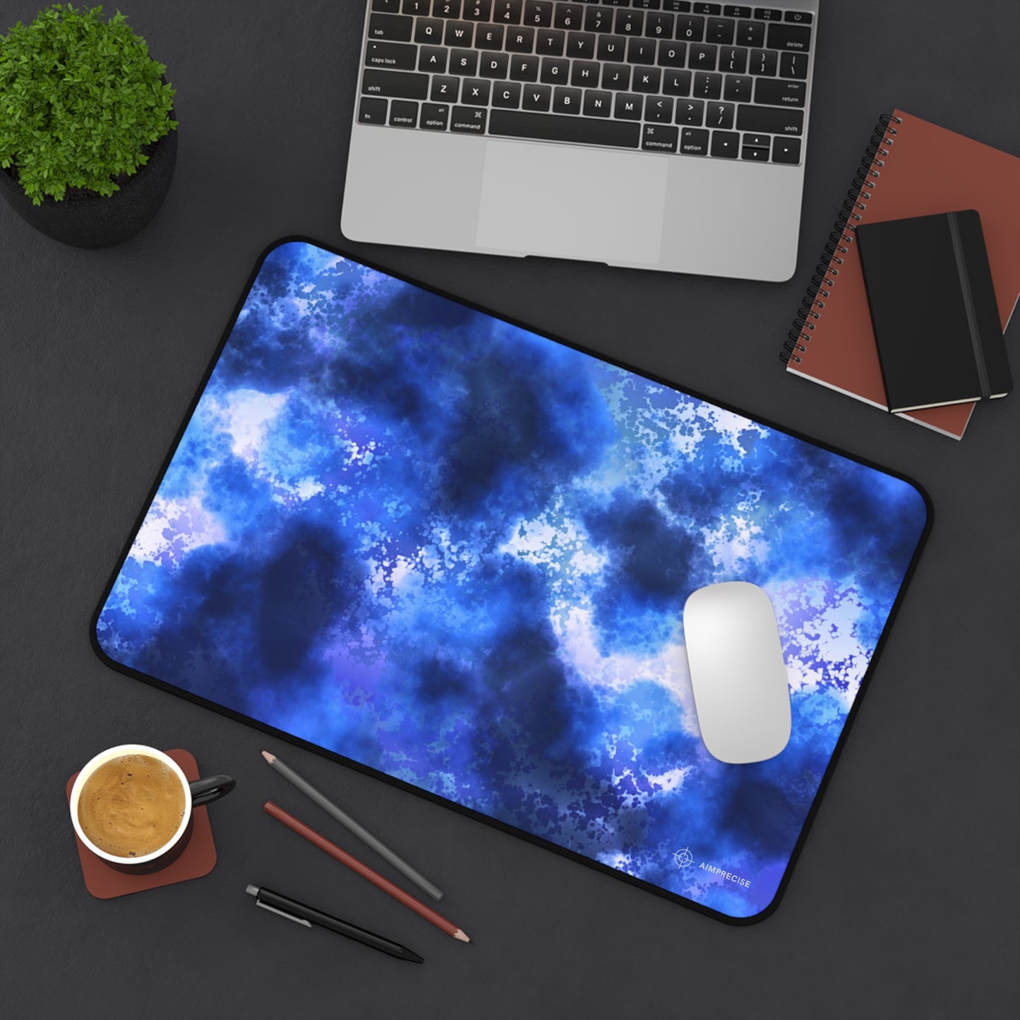 Blue Nebula Mouse Pad - AimPrecise