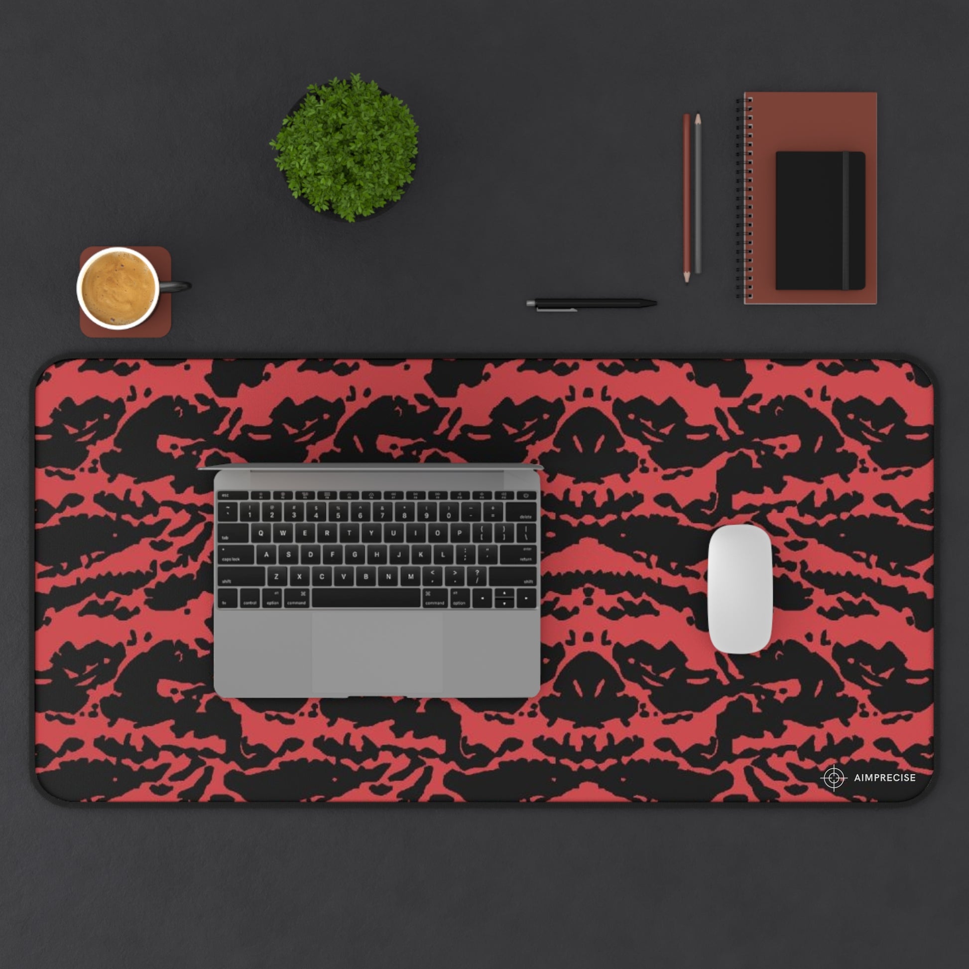 Red Tiger Camo Mouse Pad - AimPrecise