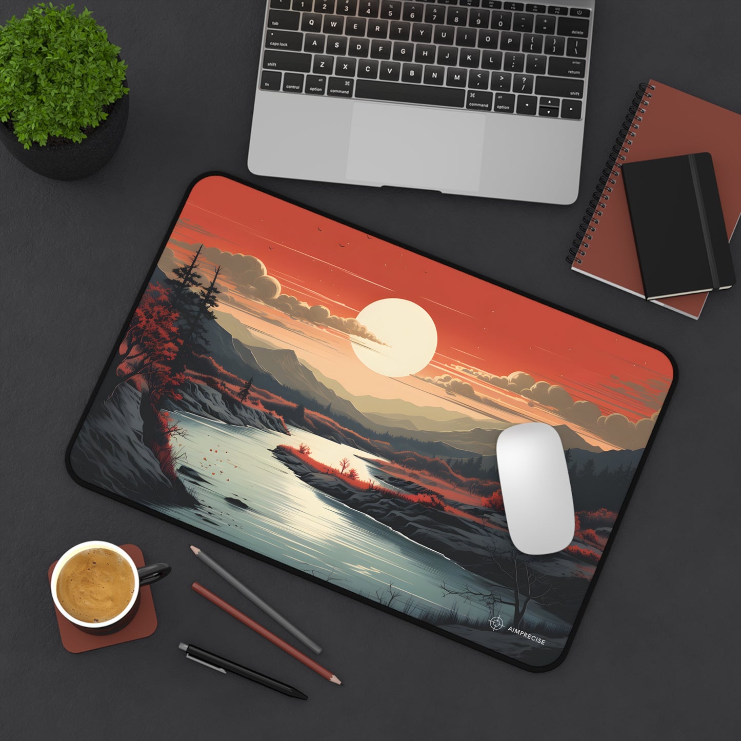 Mountain Sunset Serenity Mouse Pad - AimPrecise