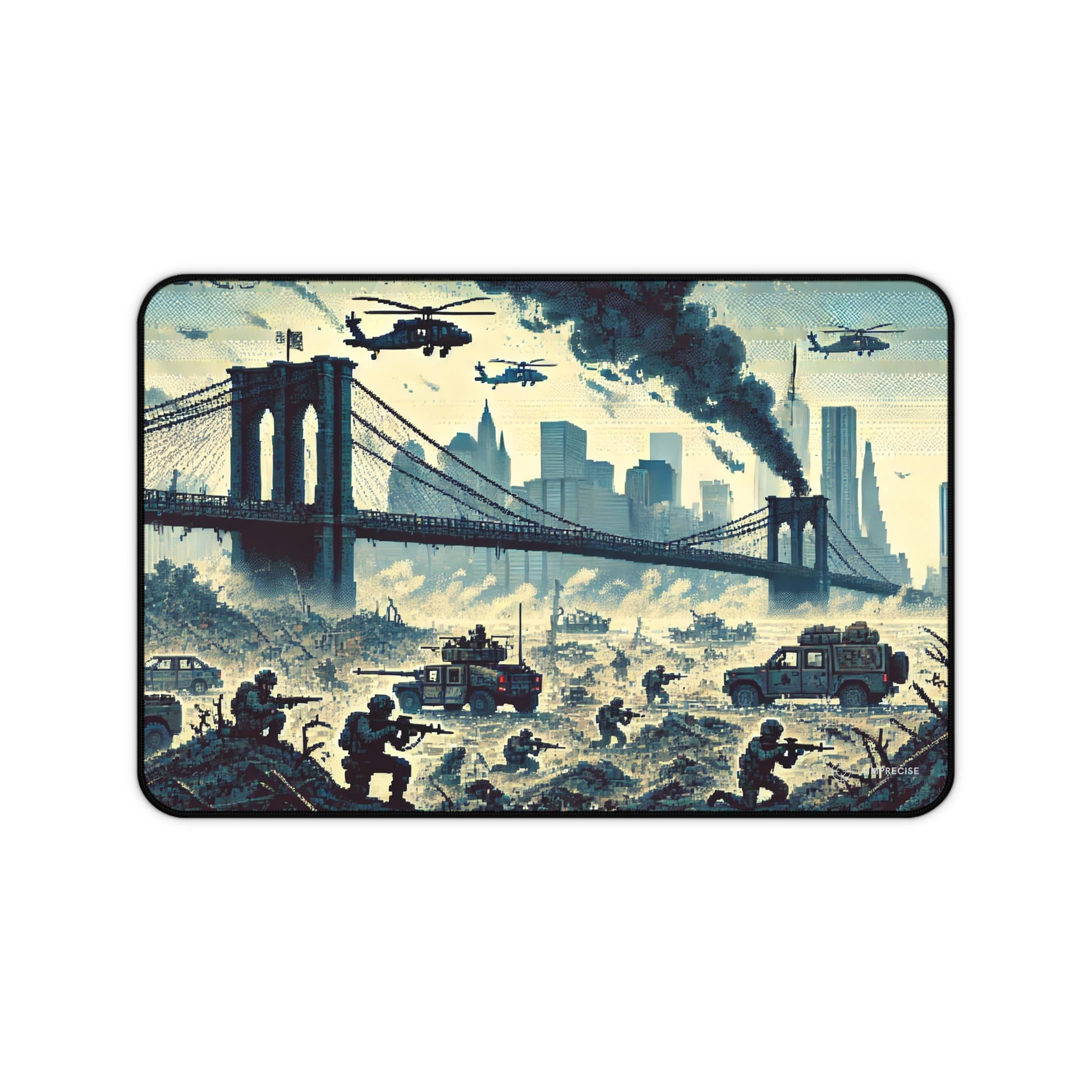 Pixel Art Battle in New York Mouse Pad - AimPrecise