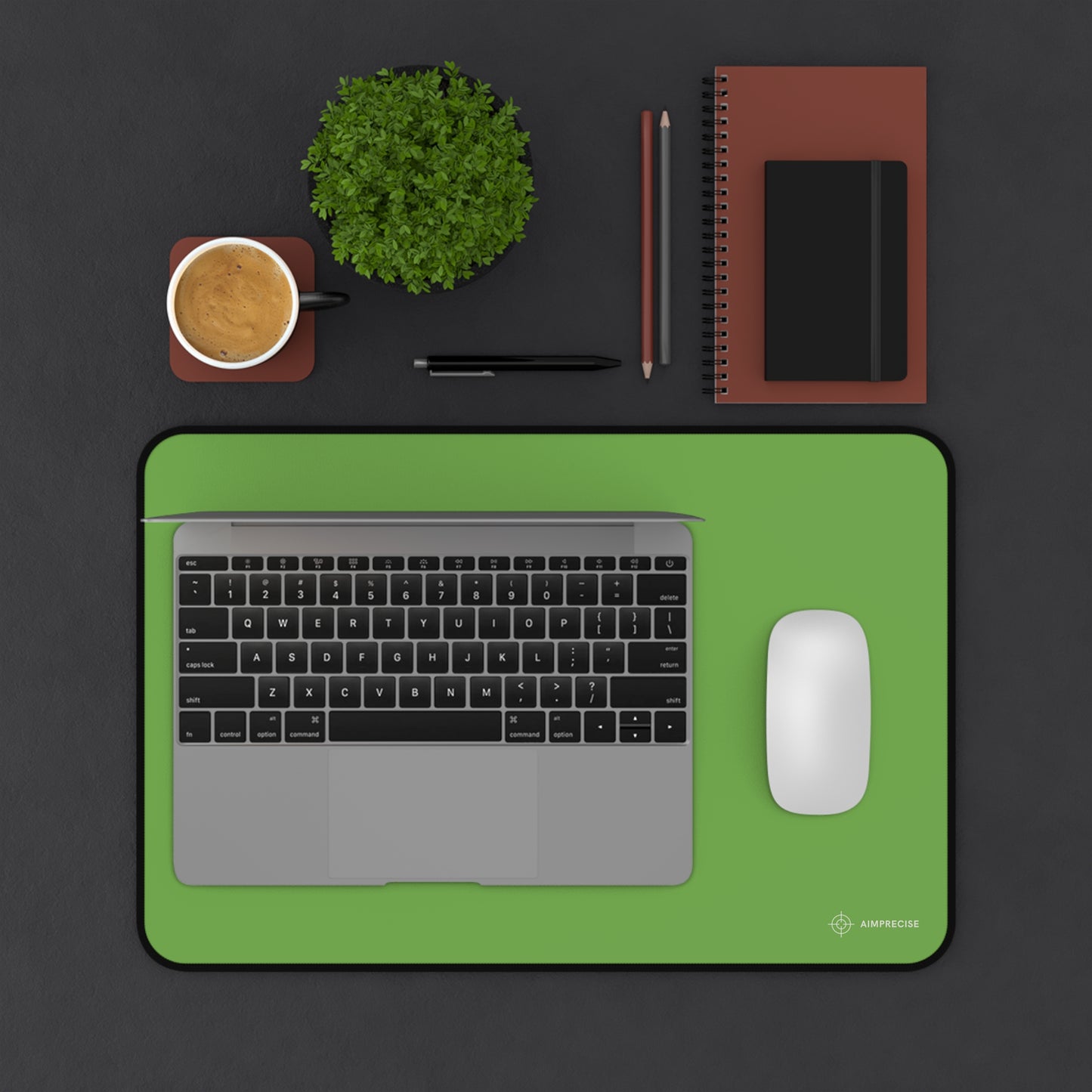 AimPrecise Solid Green Mouse Pad