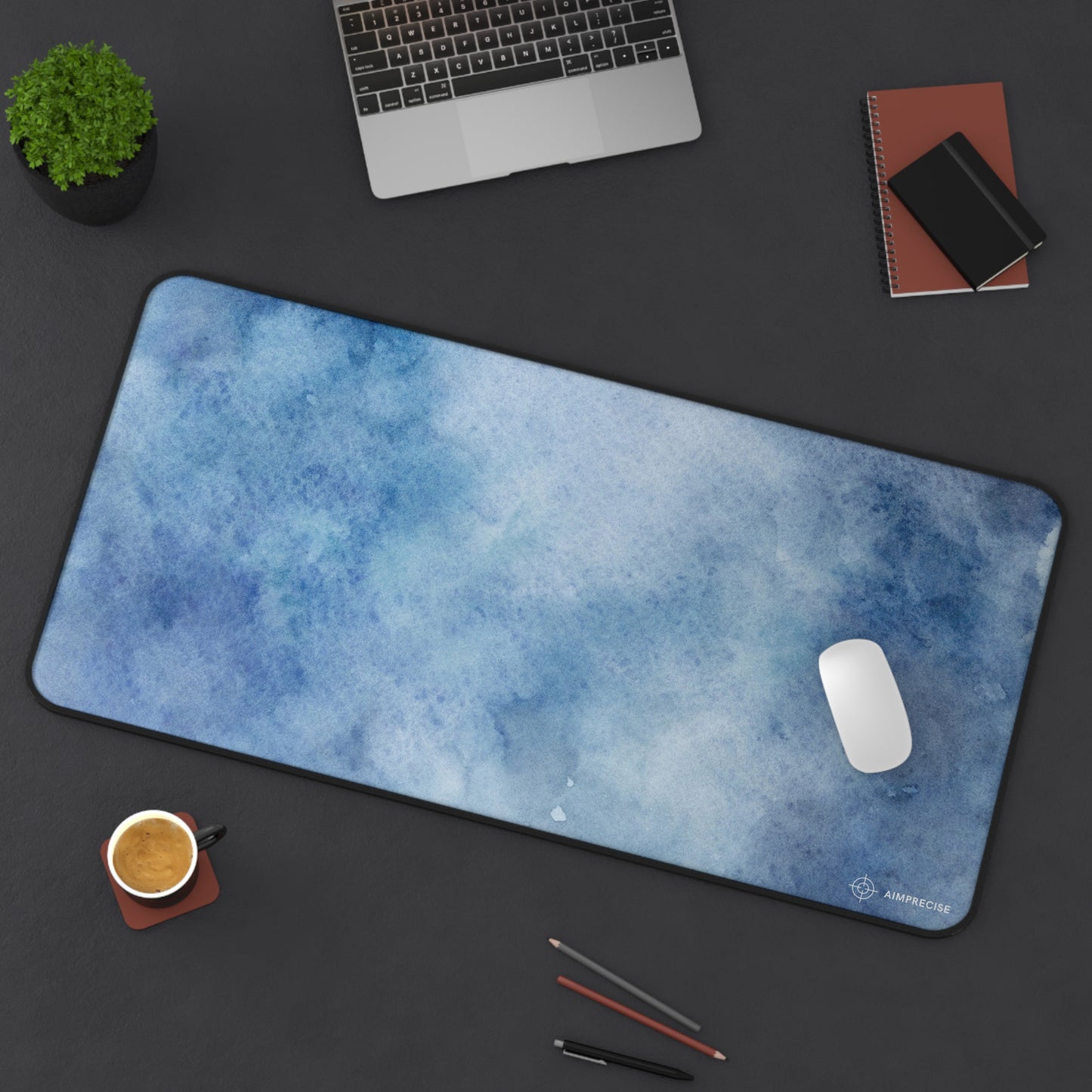 Serene Blue Texture Mouse Pad - AimPrecise