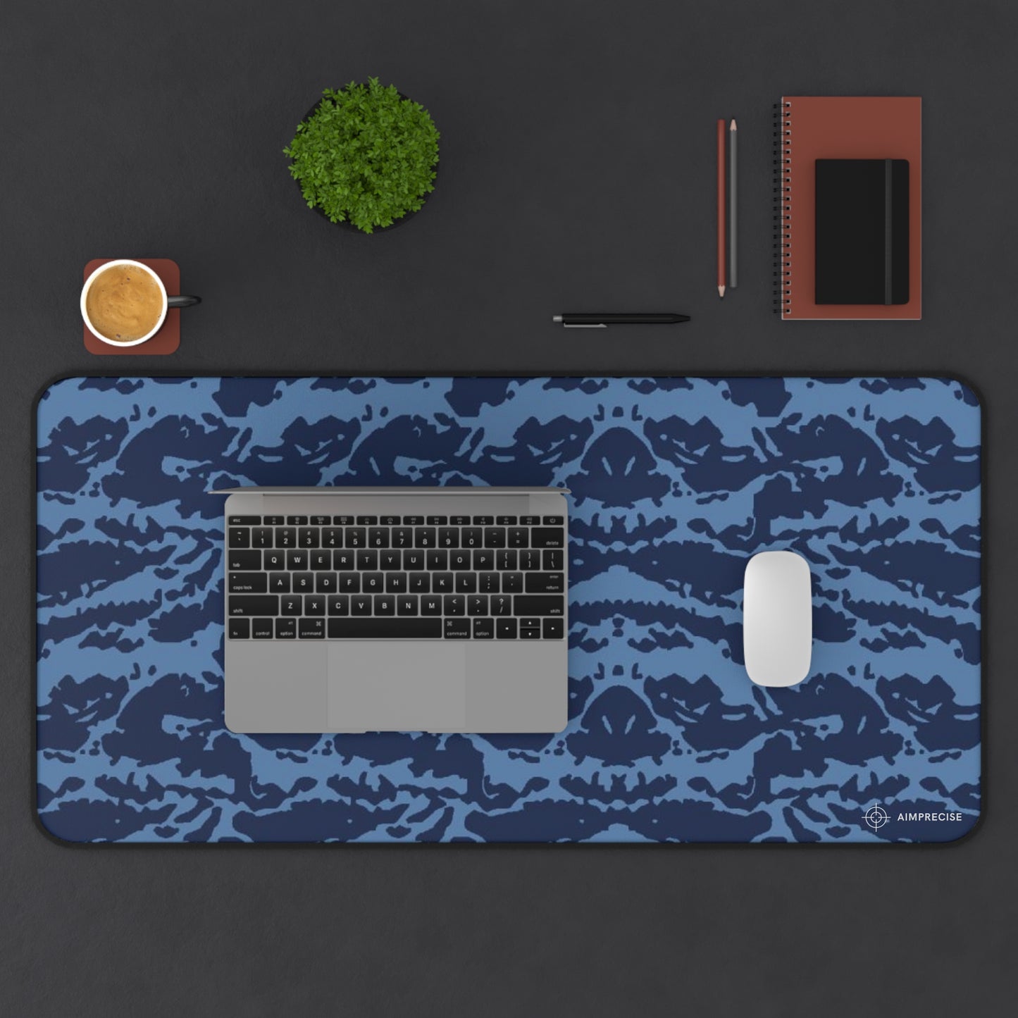 Blue Tiger Camo Mouse Pad - AimPrecise