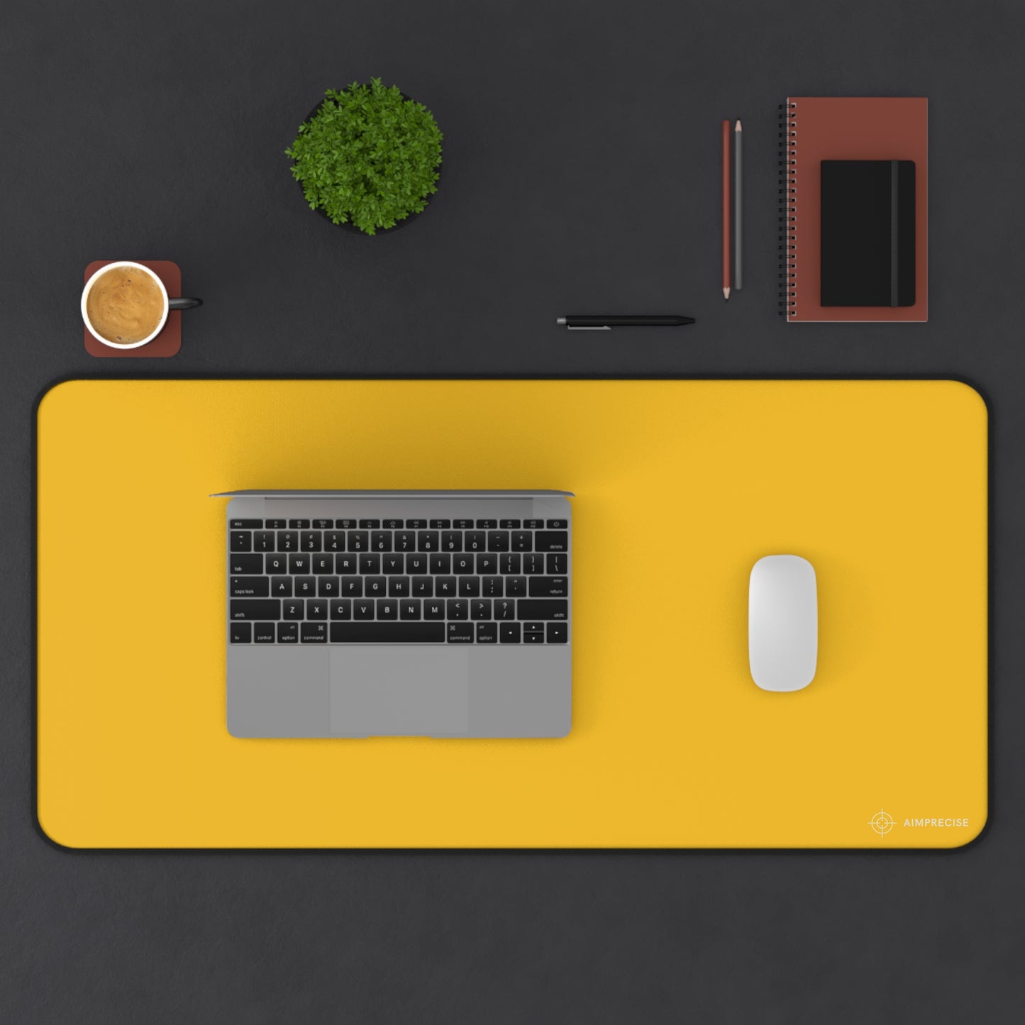 AimPrecise Solid Yellow Mouse Pad