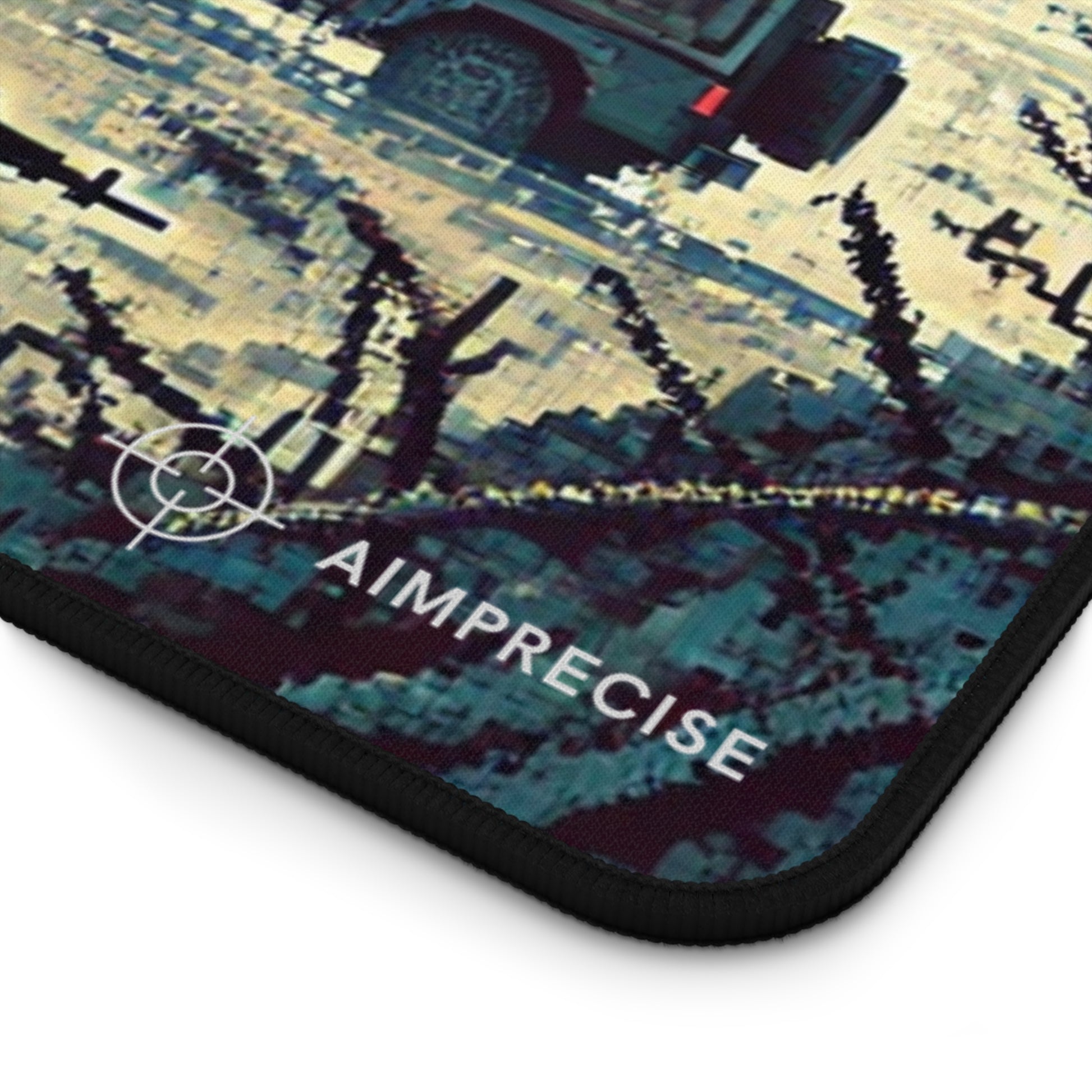 Pixel Art Battle in New York Mouse Pad - AimPrecise