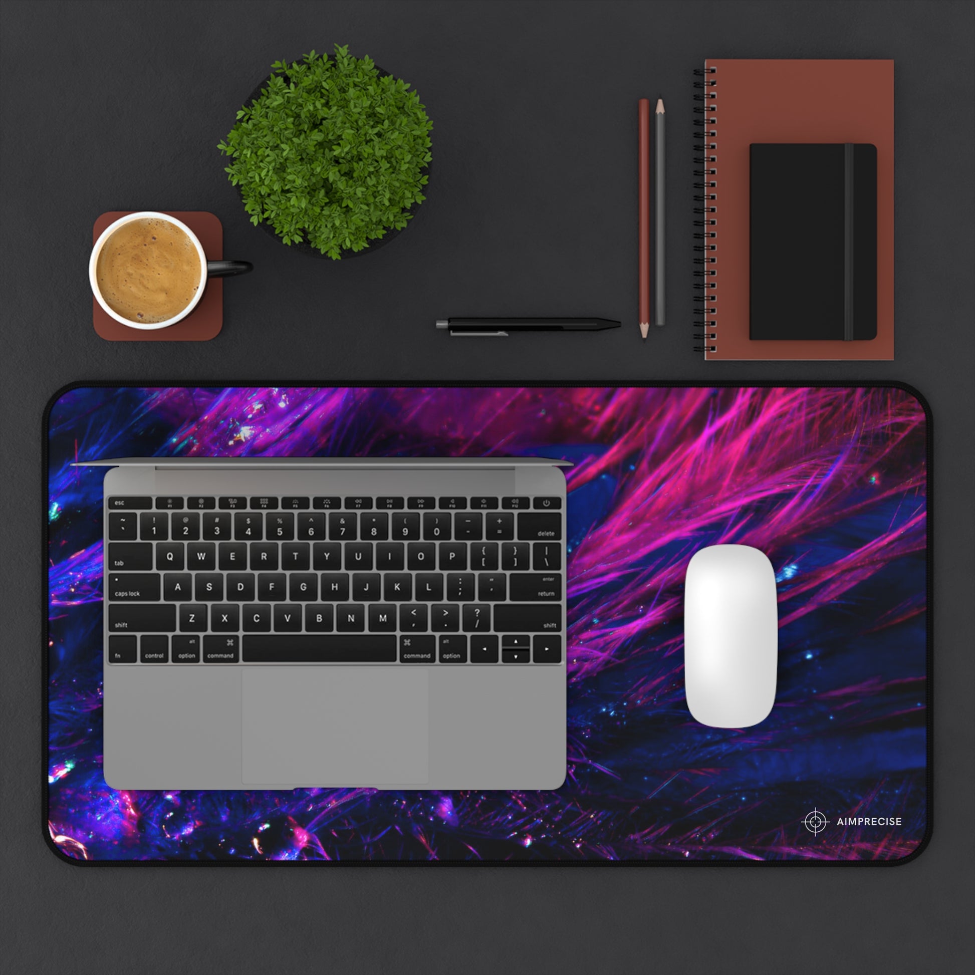 Neon Feather Mouse Pad - AimPrecise