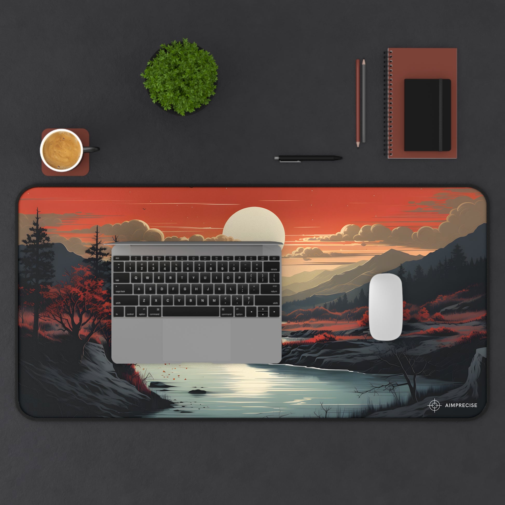 Mountain Sunset Serenity Mouse Pad - AimPrecise