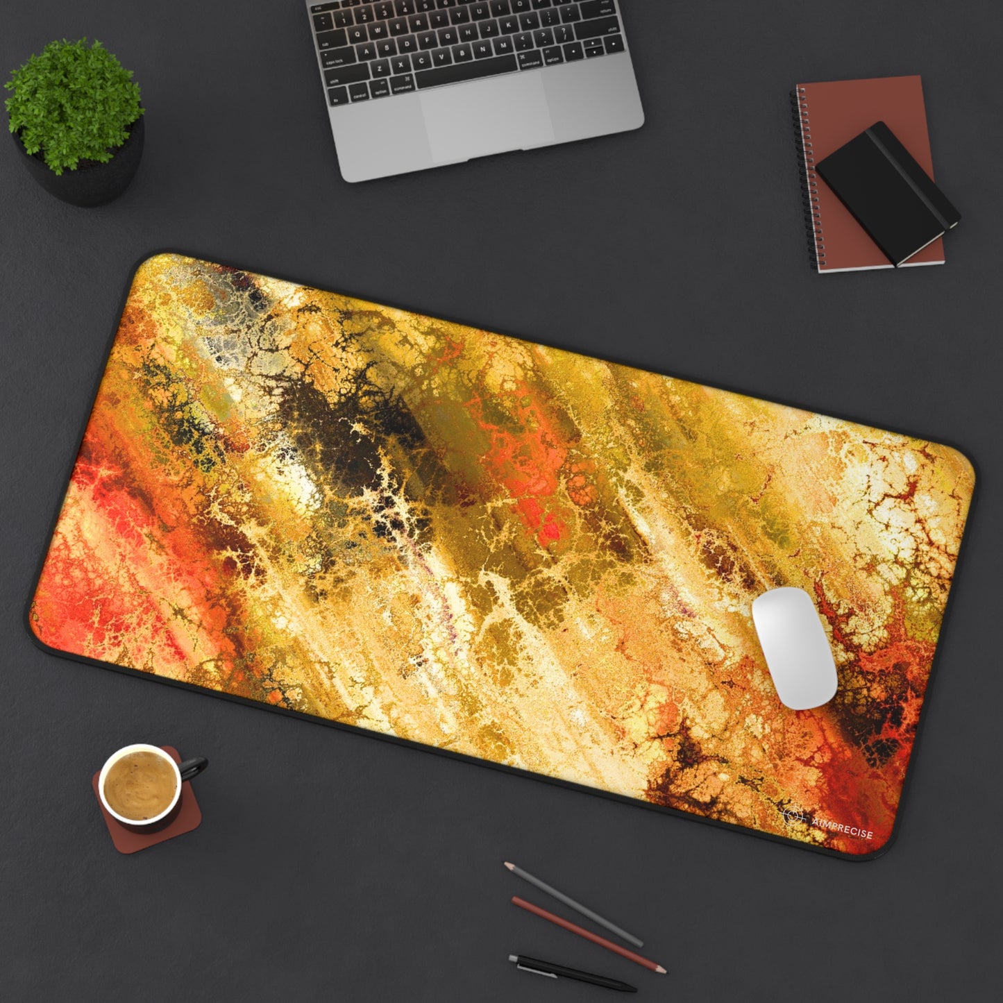 Abstract Gold Fusion Mouse Pad - AimPrecise