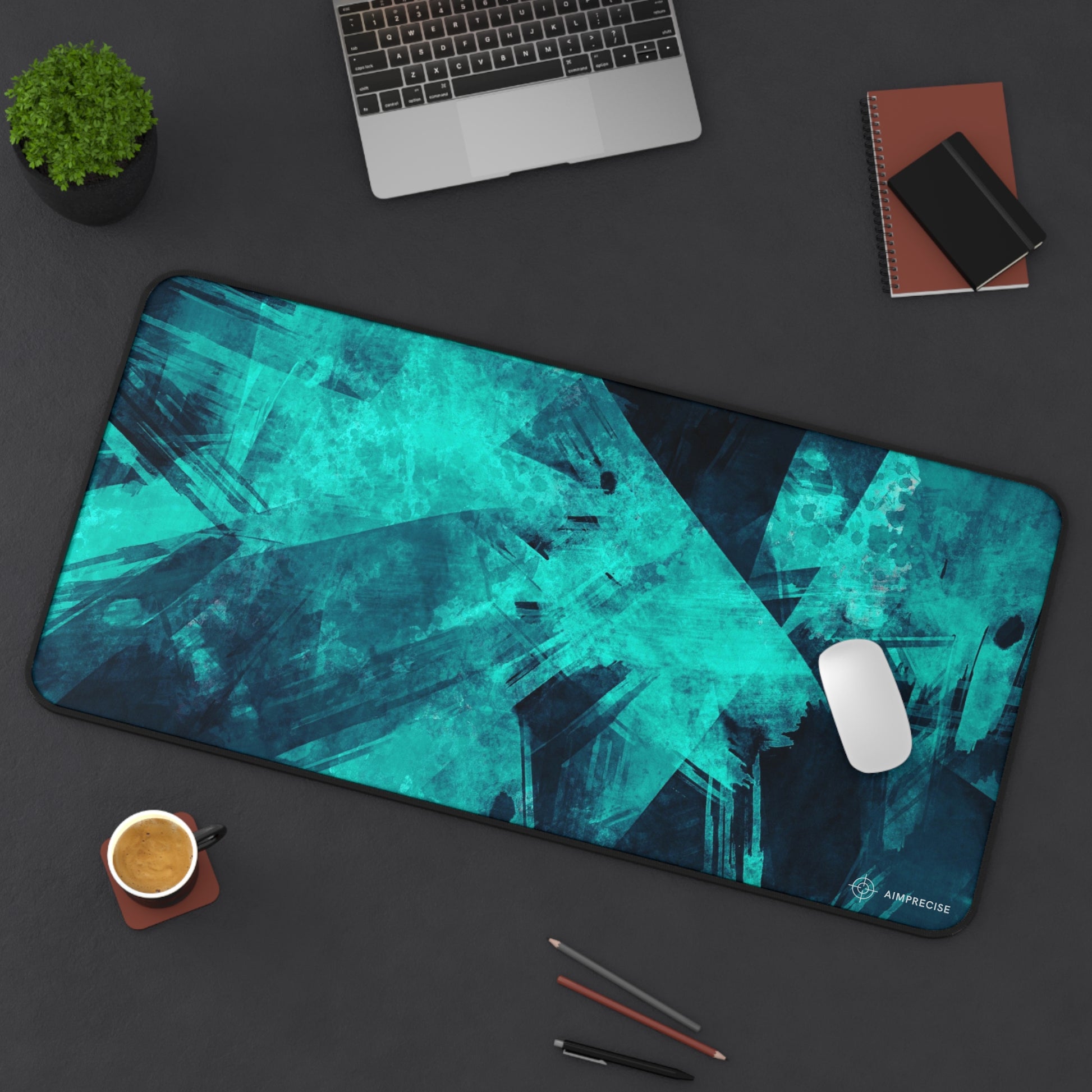 Modern Teal Texture Mouse Pad - AimPrecise