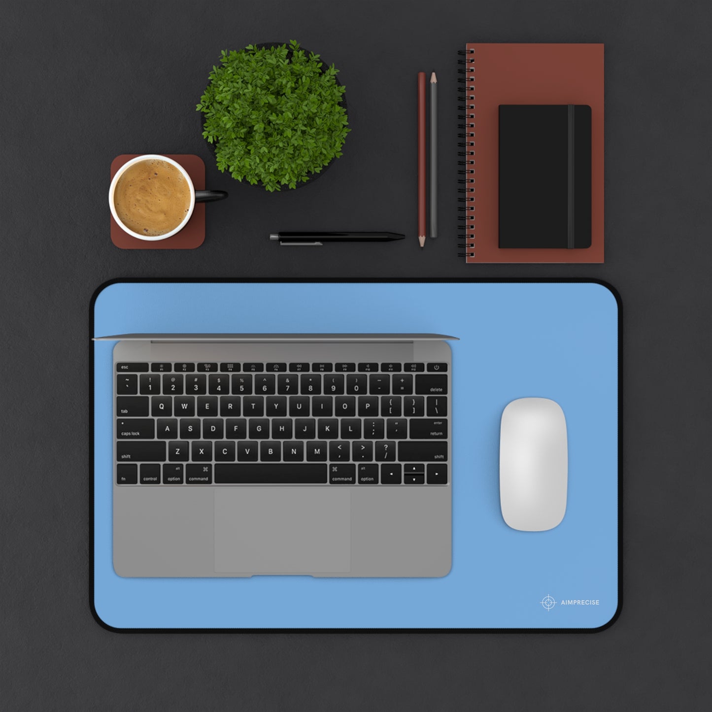 AimPrecise Light Blue Mouse Pad