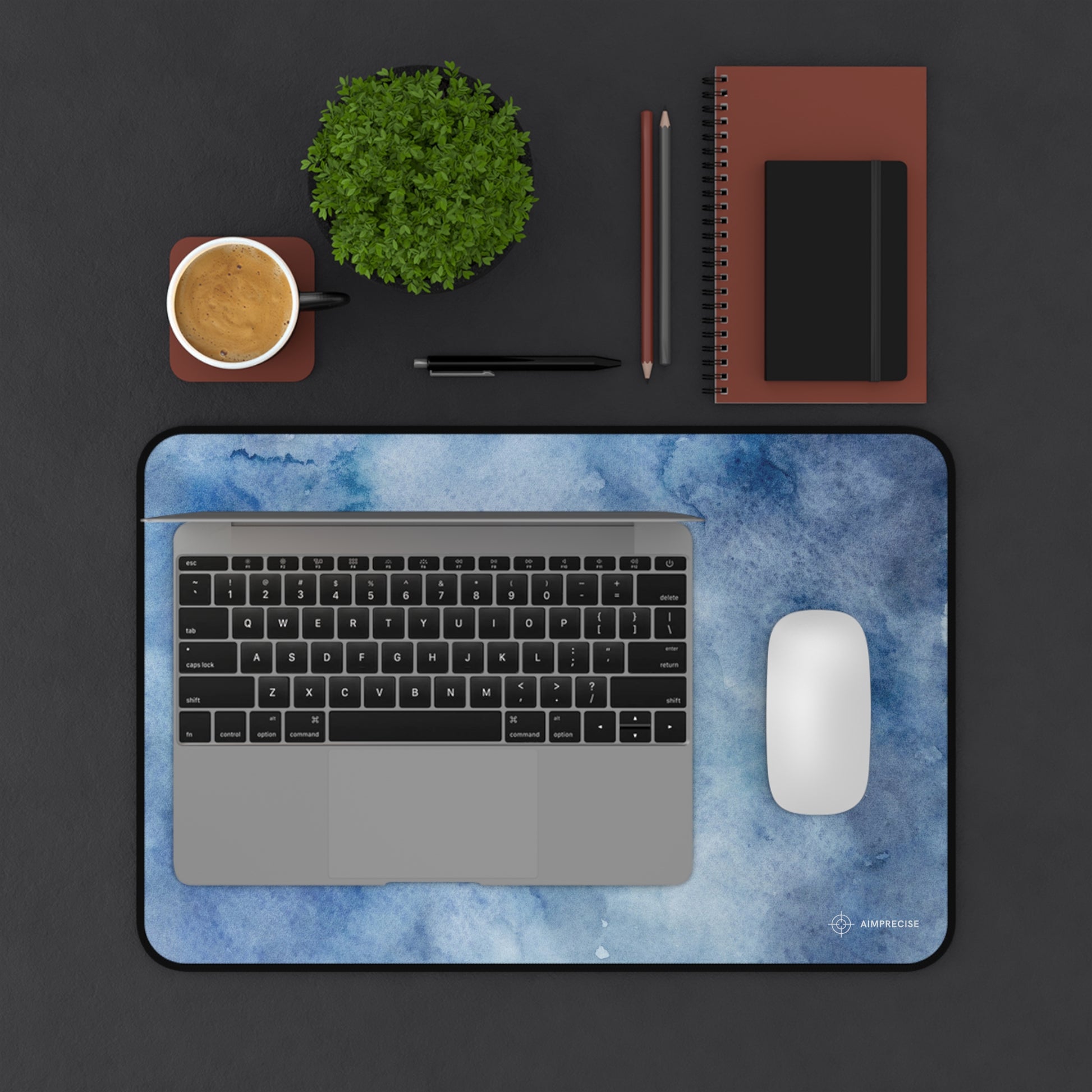 Serene Blue Texture Mouse Pad - AimPrecise