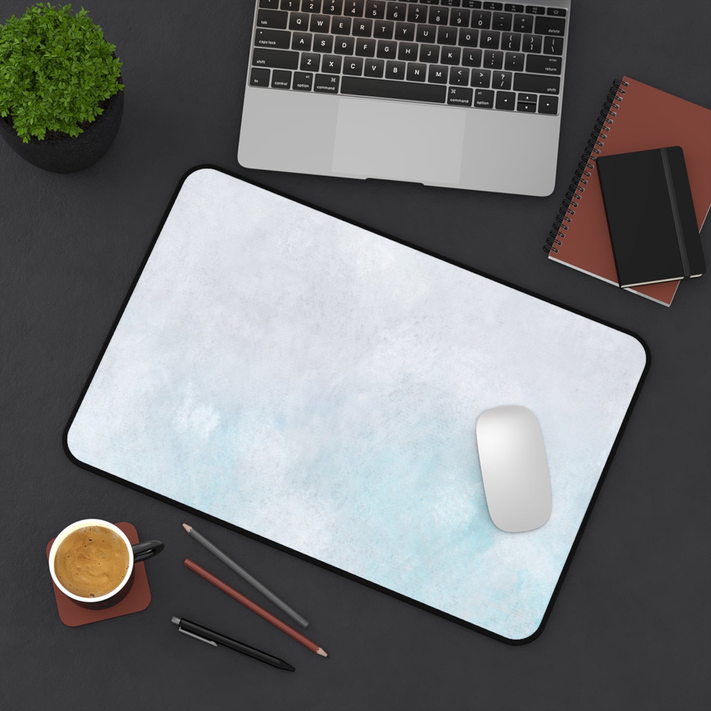 Soft Blue Mist Texture Mouse Pad - AimPrecise