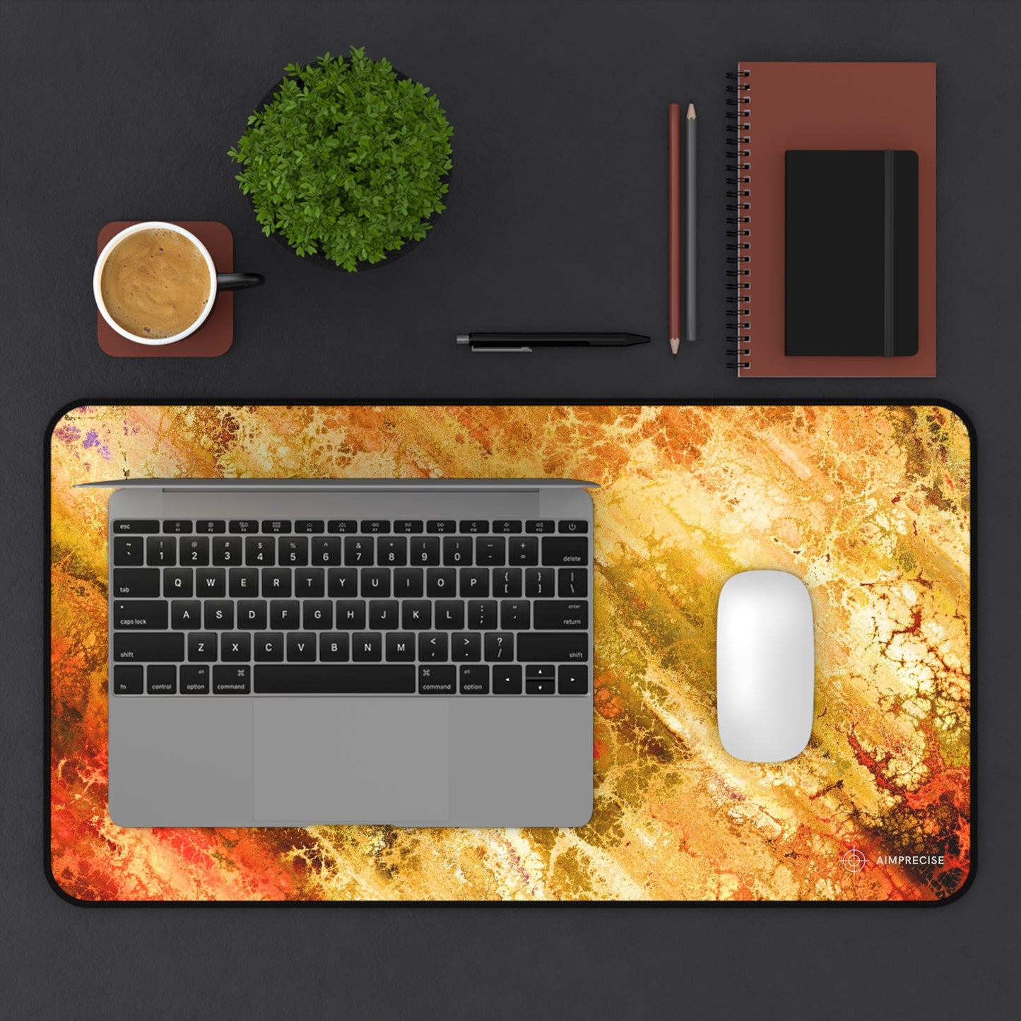 Abstract Gold Fusion Mouse Pad - AimPrecise