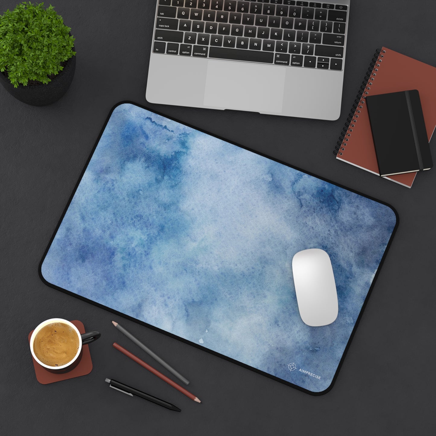 Serene Blue Texture Mouse Pad - AimPrecise