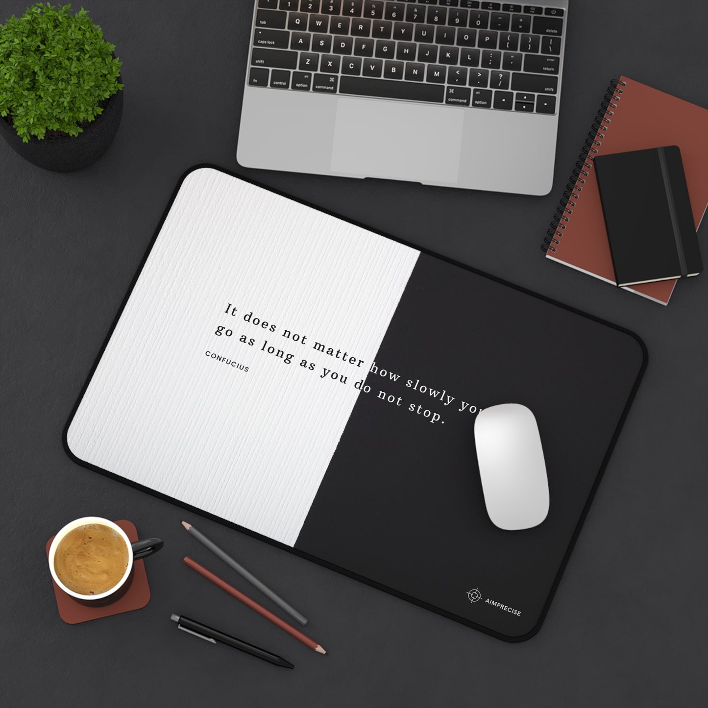 Confucius Quote Minimalist Mouse Pad