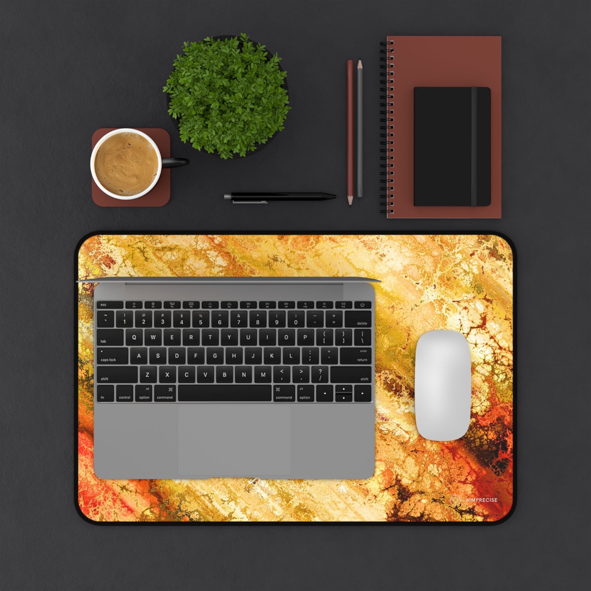 Abstract Gold Fusion Mouse Pad - AimPrecise