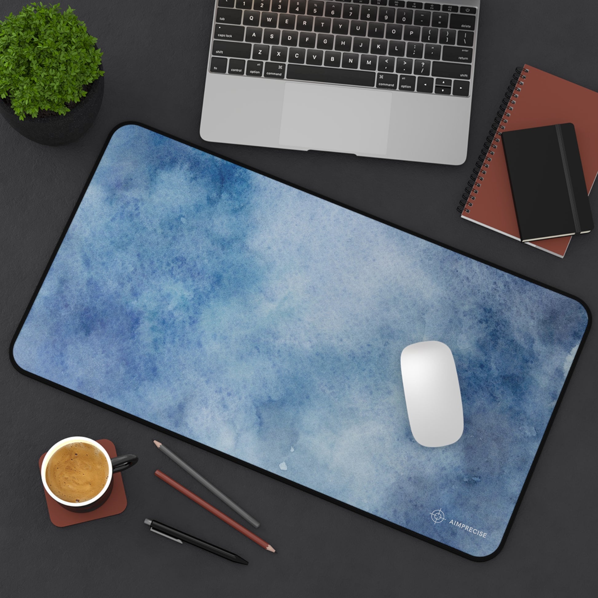 Serene Blue Texture Mouse Pad - AimPrecise