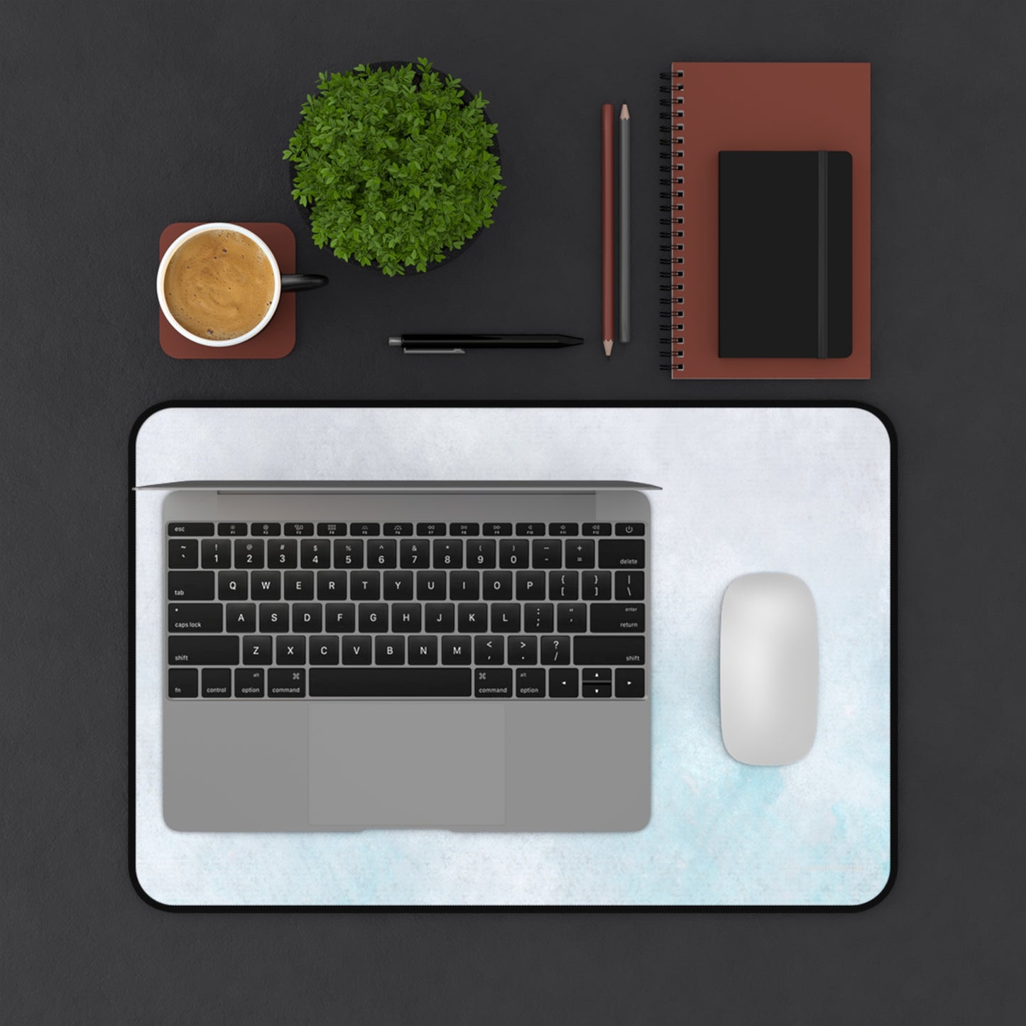 Soft Blue Mist Texture Mouse Pad - AimPrecise