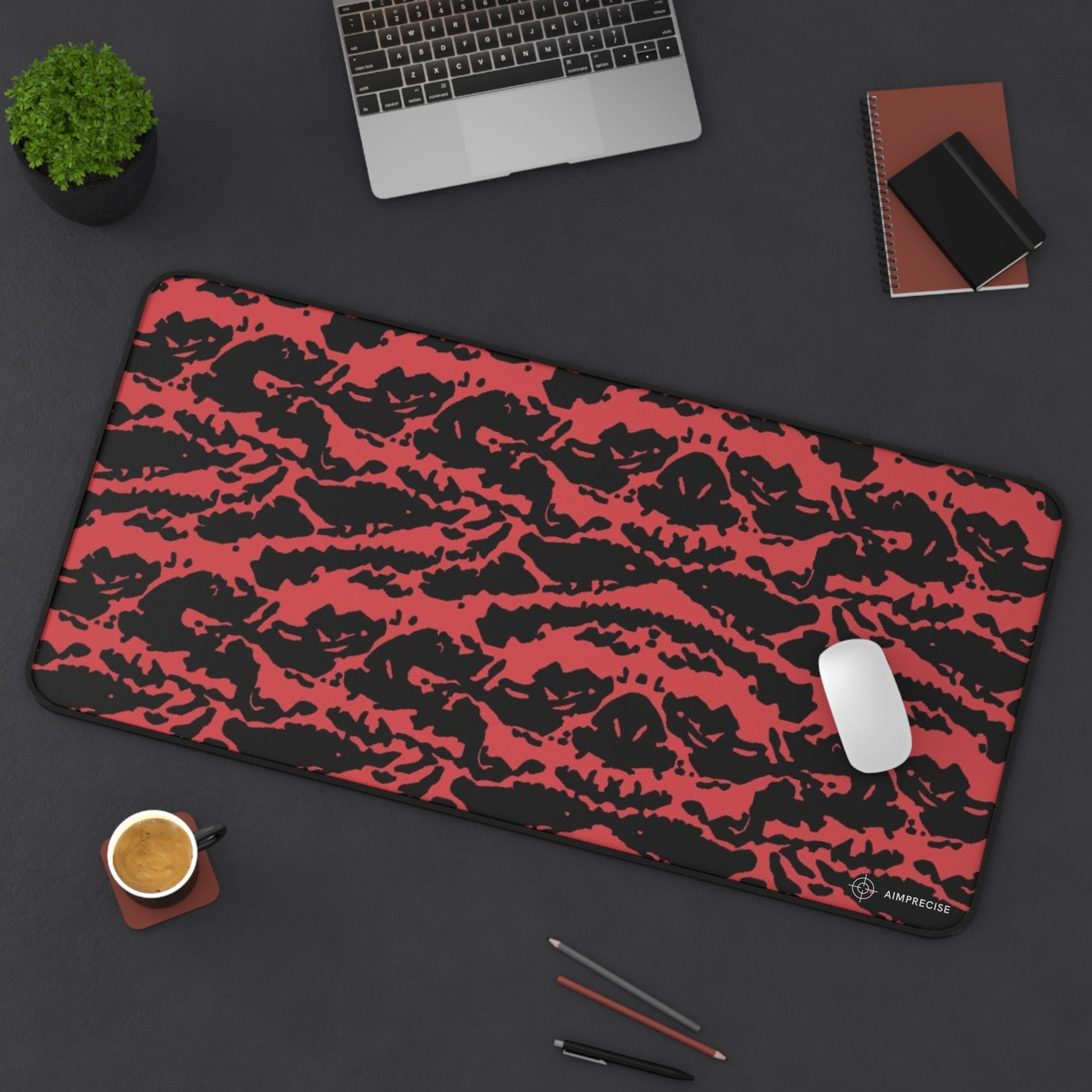 Red Tiger Camo Mouse Pad - AimPrecise