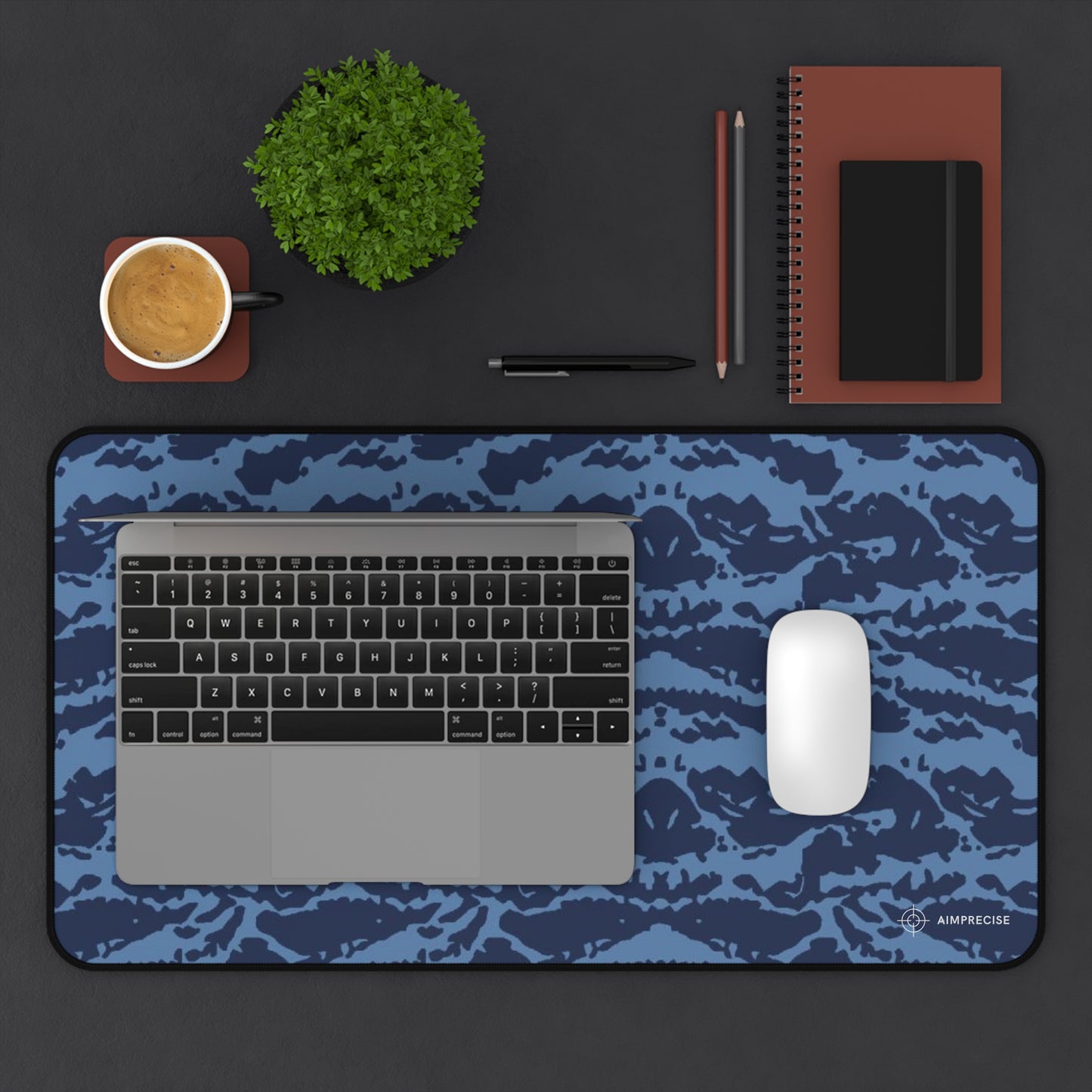 Blue Tiger Camo Mouse Pad - AimPrecise