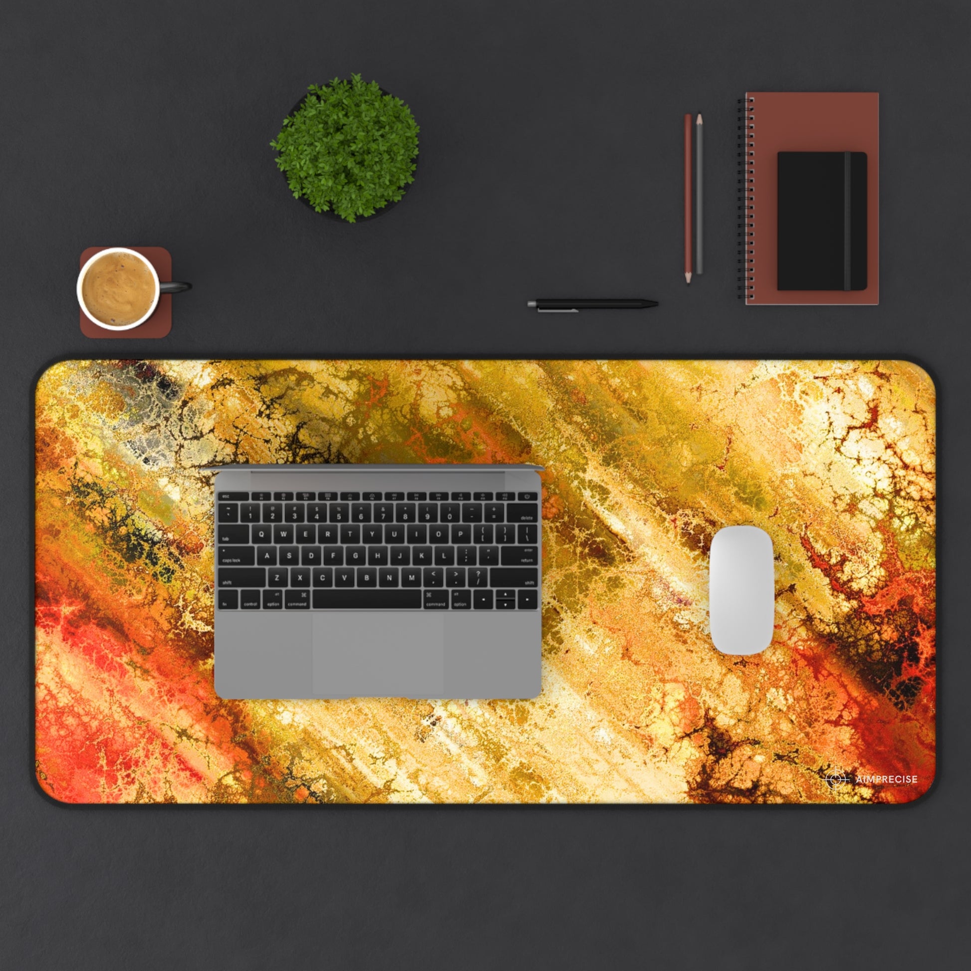 Abstract Gold Fusion Mouse Pad - AimPrecise