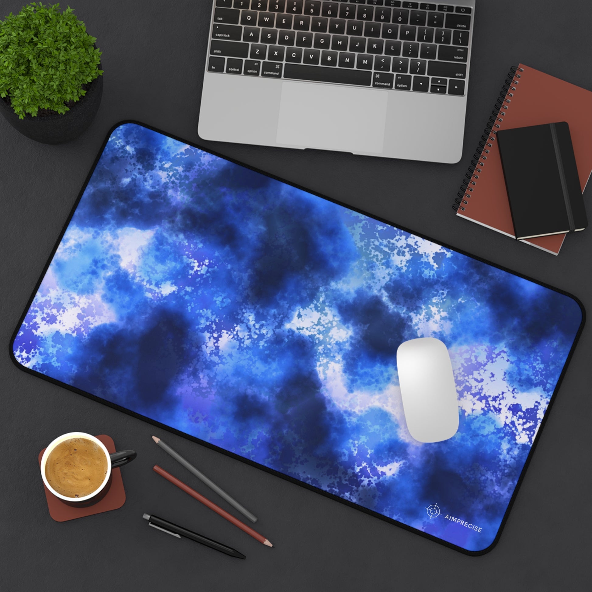 Blue Nebula Mouse Pad - AimPrecise