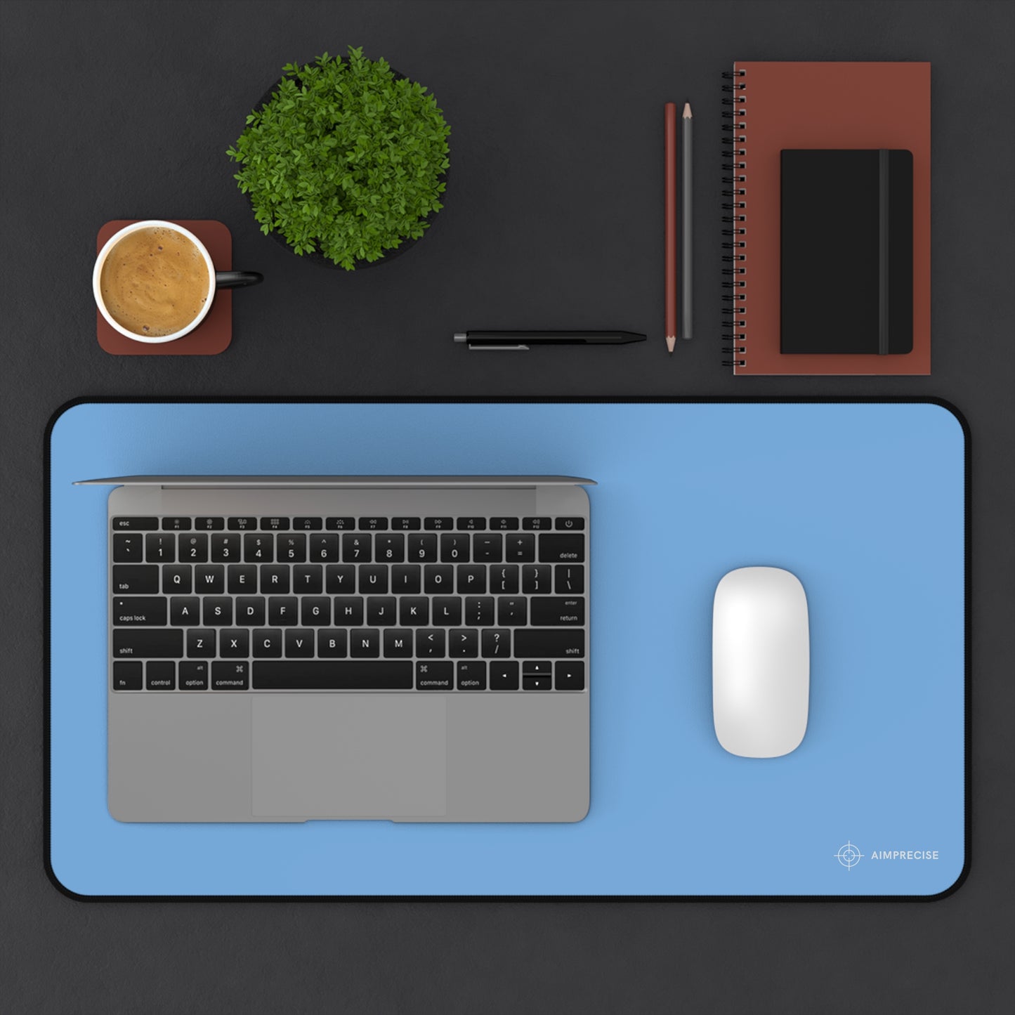 AimPrecise Light Blue Mouse Pad